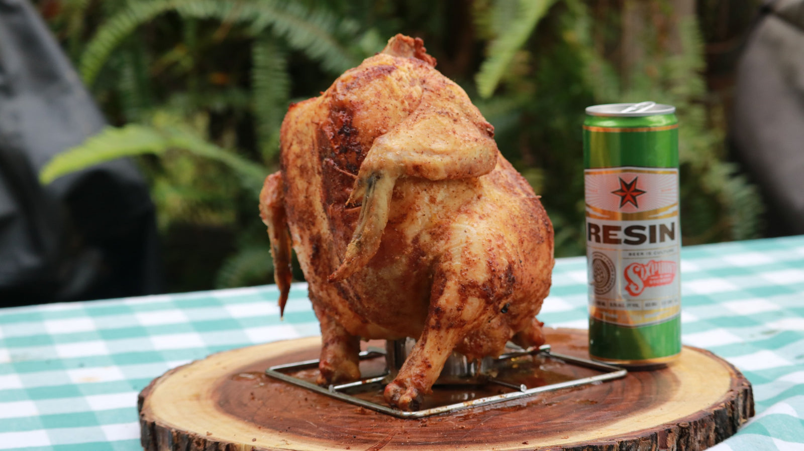 Beer Can Chicken in the Big Easy Oil Less Fryer Armadillo Pepper