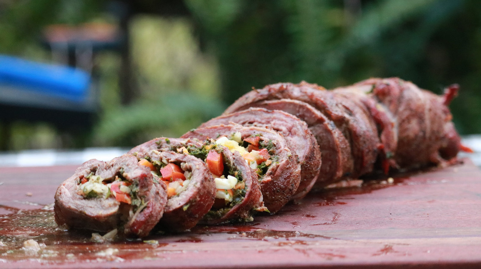 Pepper-Stuffed Grilled Flank Steak Recipe